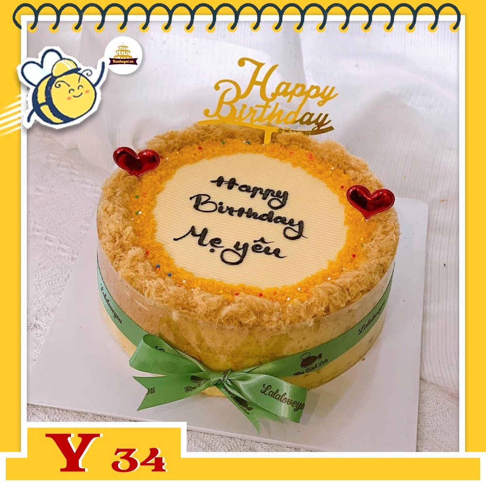 Bánh sinh nhật trứng muối Y34 bông lan trứng muối ngon