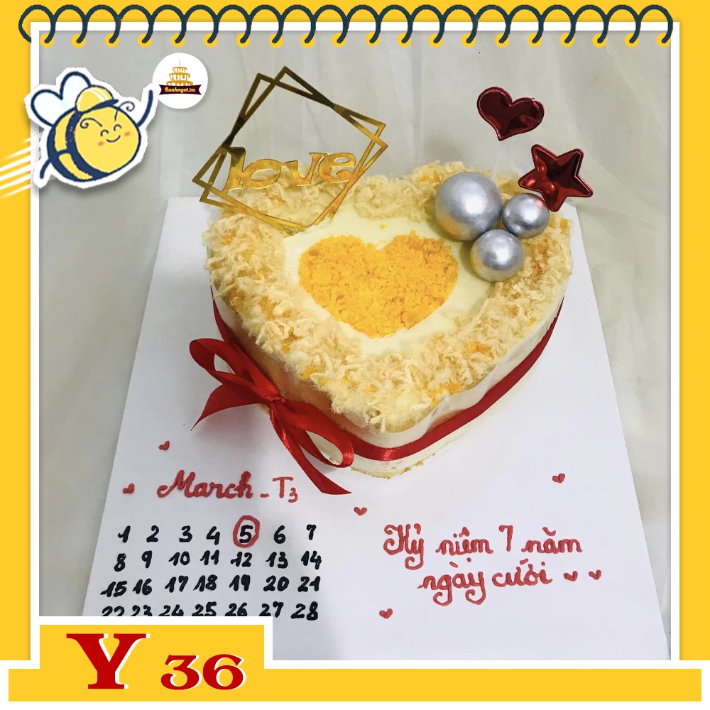 Bánh sinh nhật trứng muối Y36 bông lan trứng muối ngon