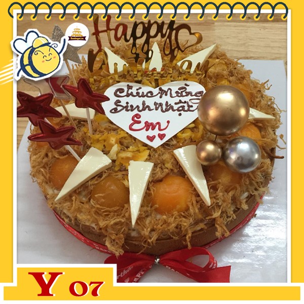 Bánh bông lan trứng muối sinh nhật Y07 đơn giản theo kiểu sáng tạo