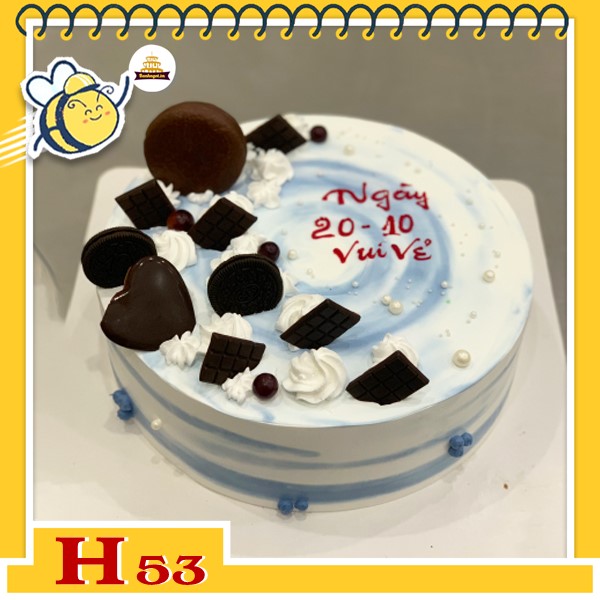 Bánh kem phụ nữ 20/10 H53 thơm ngon với nhiều topping bánh ấn tượng