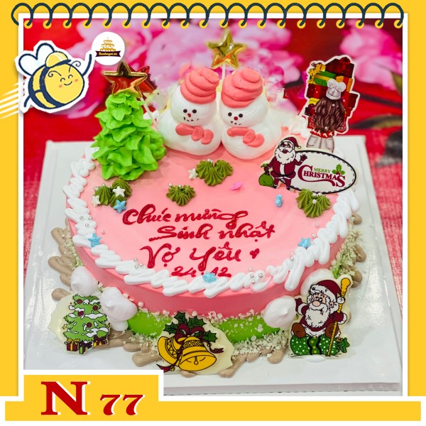Bánh kem noel đẹp mừng giáng sinh N77