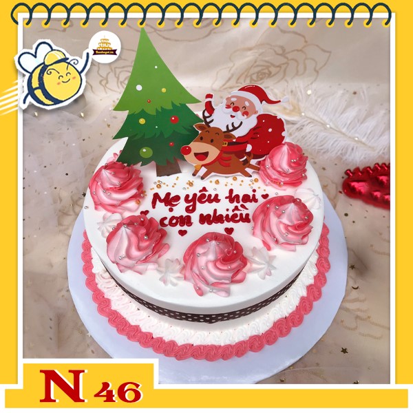 Bánh kem noel đẹp mừng giáng sinh N46