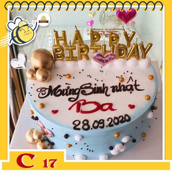 Bánh kem tặng cha C17 phong cách phụ kiện hiện đại hết sức ấn tượng và thu hút
