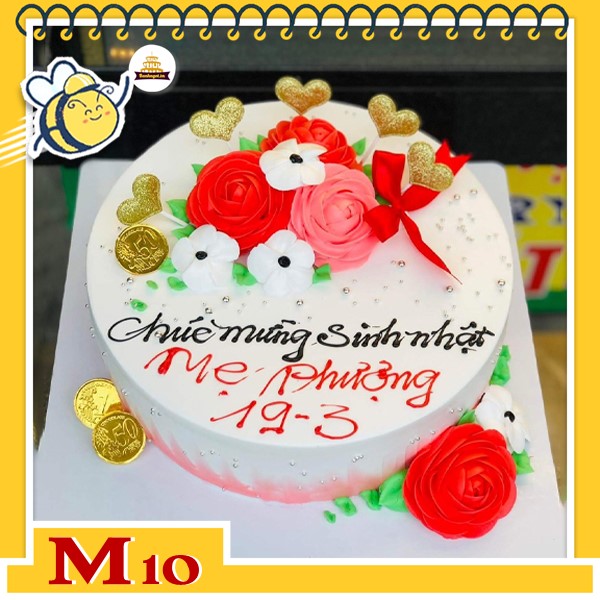 Bánh kem tặng mẹ M10 siêu hot với những đóa hoa màu sắc tươi sáng rực rỡ phong cách mới nhất
