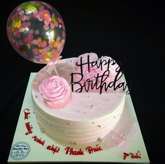 BB10 - Bánh kem bong bóng happy Birthday