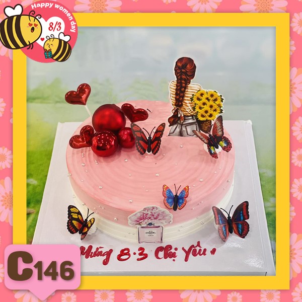 Bánh kem 8/3 quà tặng quốc tế phụ nữ C146