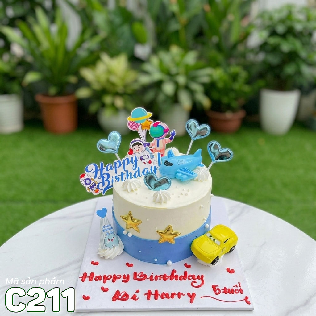 Bánh kem mini C211 phi hành gia và bầu trời sao