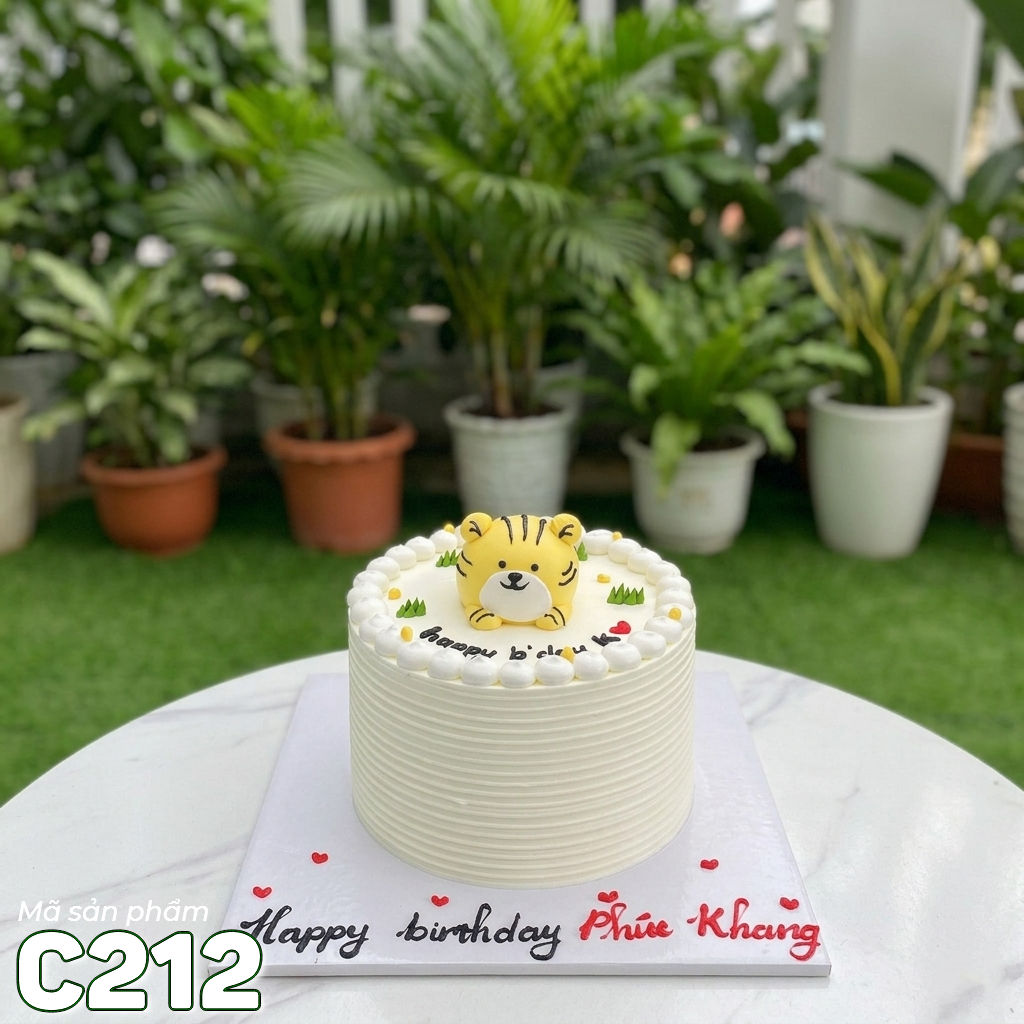 Bánh kem mini C212 chú hổ vàng dễ thương