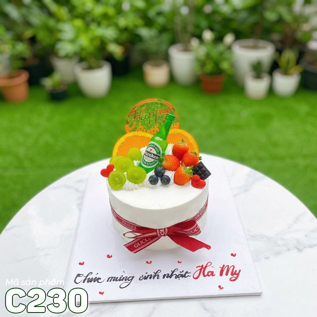 Bánh kem mini C230 phong cách Heineken sang trọng cho phái mạnh