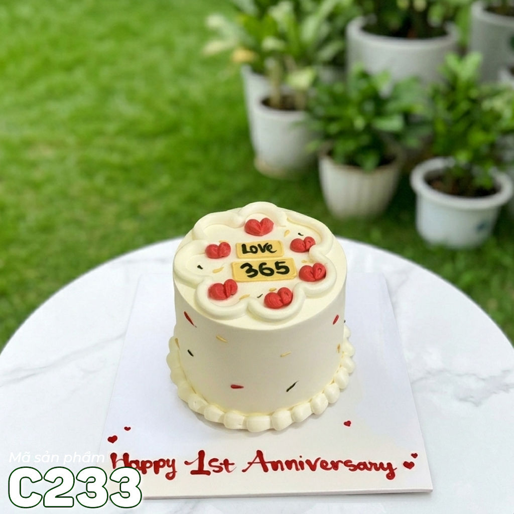 Bánh kem mini C233 kỷ niệm tình yêu ngọt ngào 365 ngày