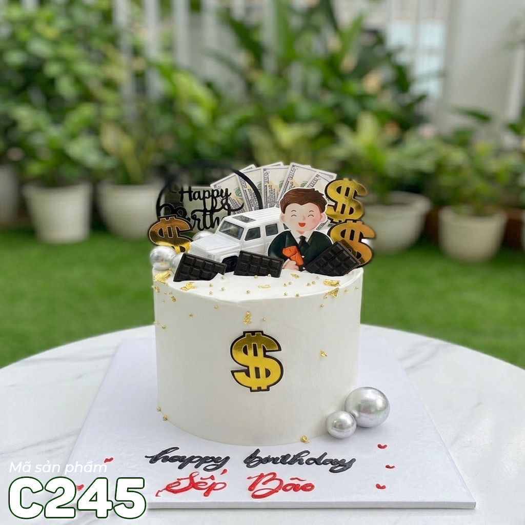 Bánh kem mini C245 phong cách doanh nhân tài lộc