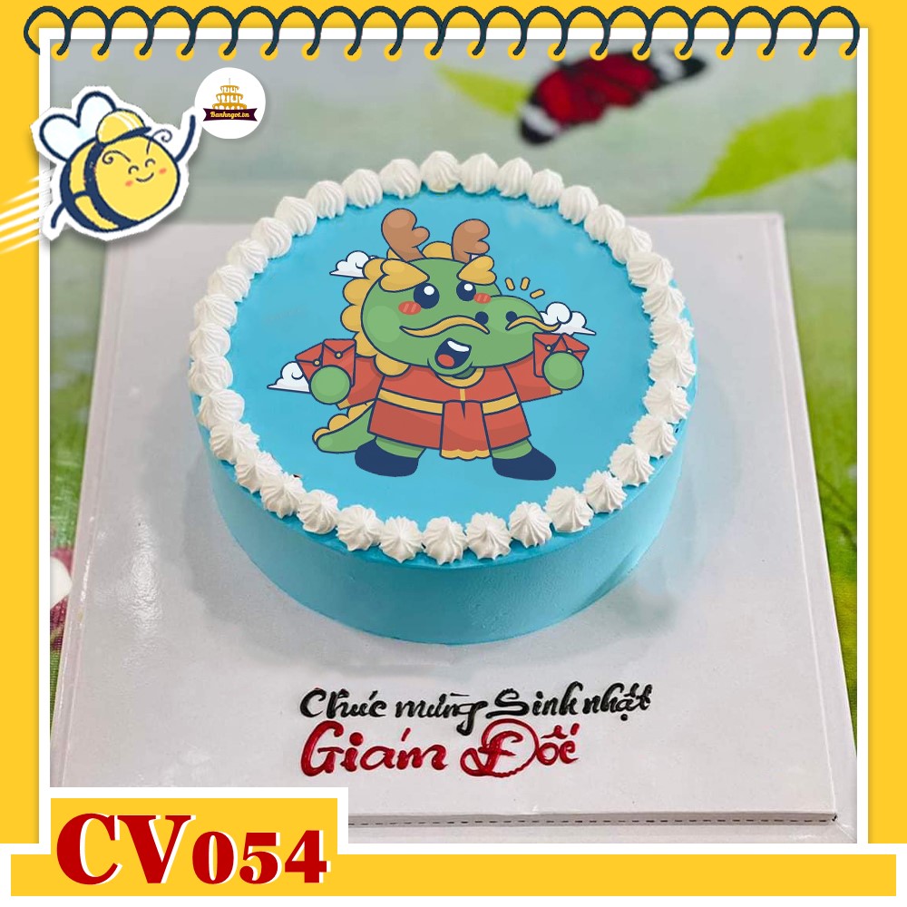 Bánh kem CV054 sinh nhật tuổi Thìn hình con rồng trung niên