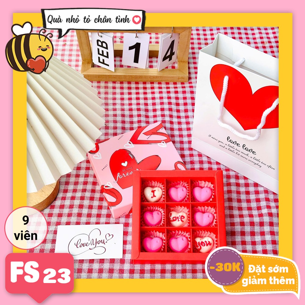 Hộp socola valentine vuông FS23