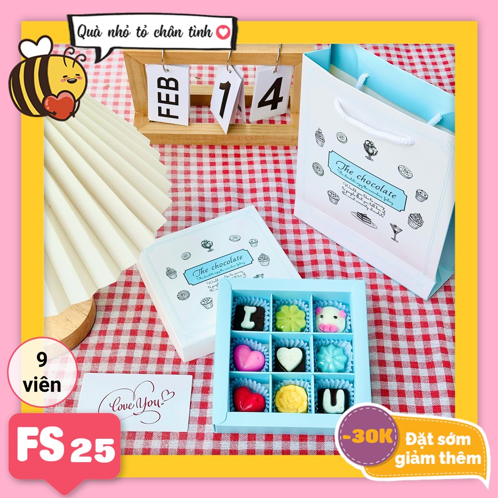 Hộp socola valentine vuông FS25