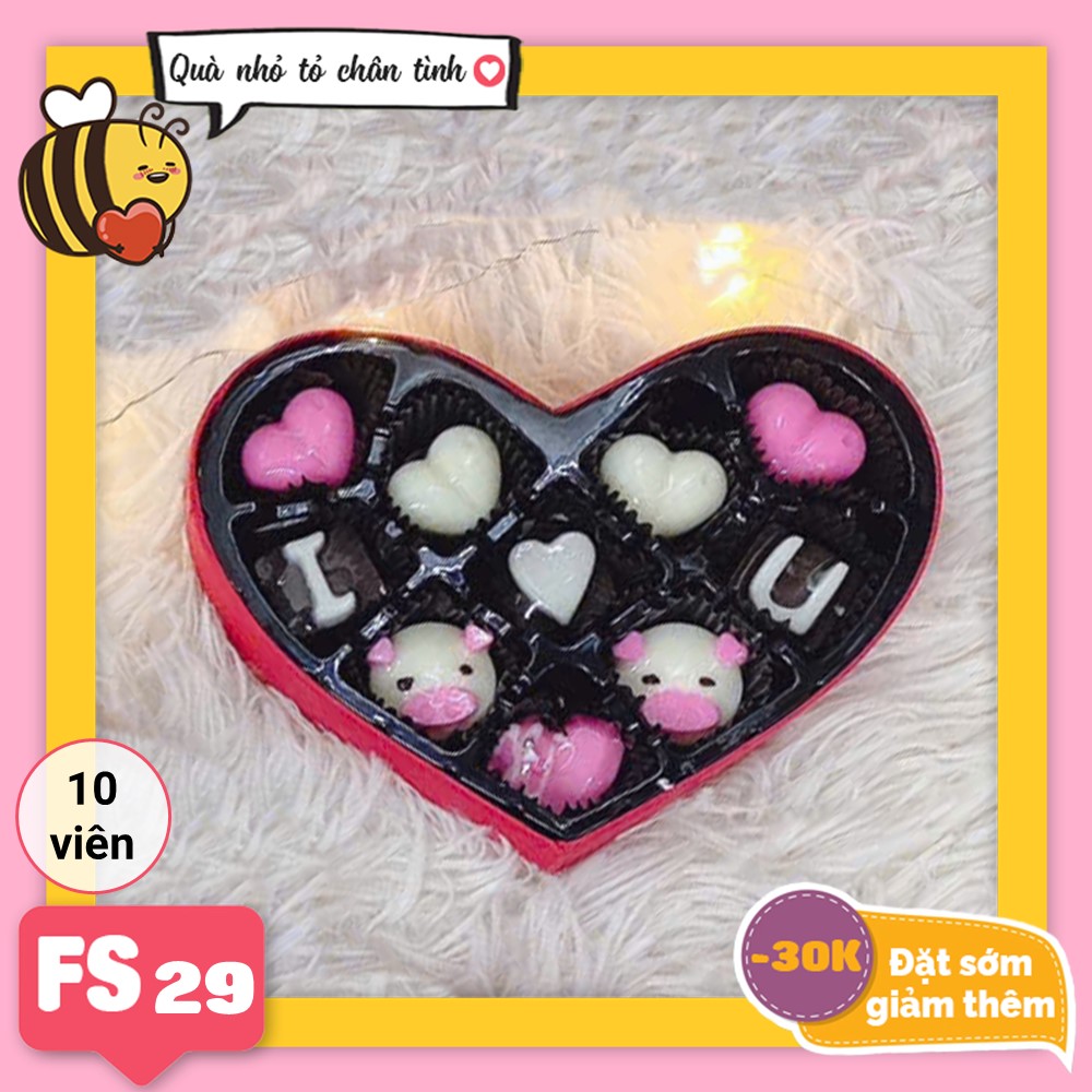 Hộp socola valentine trái tim FS29 10 viên (Chỉ ship TpHCM)