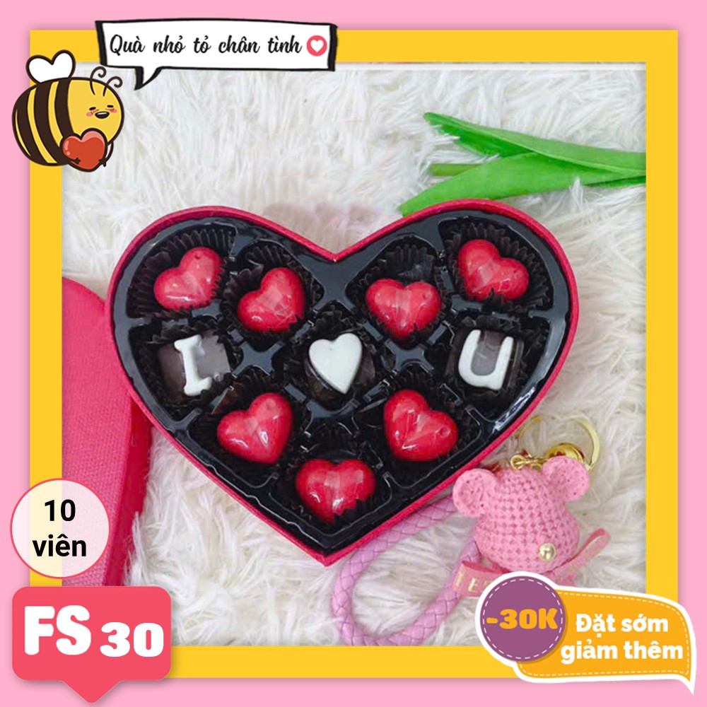 Hộp socola valentine trái tim FS30 10 viên (Chỉ ship TpHCM)