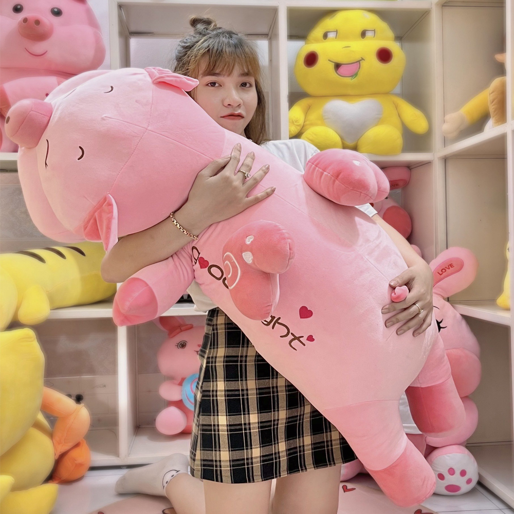 GB03 Gấu bông Heo cánh tim 100cm