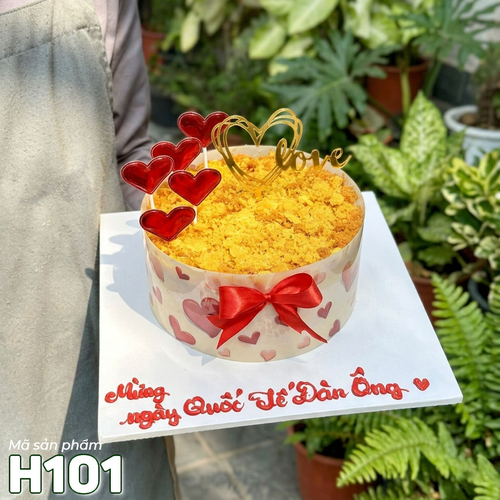 Bánh sinh nhật bông lan trứng muối H101