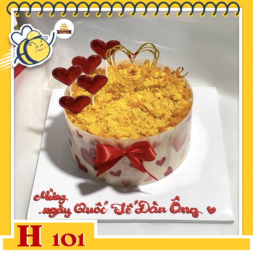 Bánh sinh nhật bông lan trứng muối H101