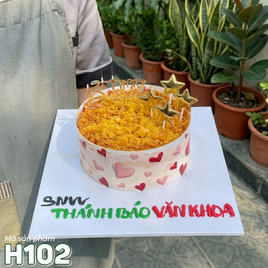 Bánh sinh nhật bông lan trứng muối H102