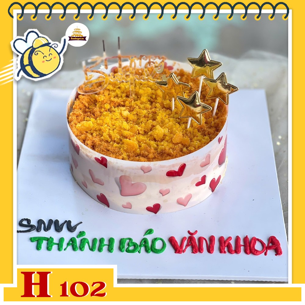 Bánh sinh nhật bông lan trứng muối H102