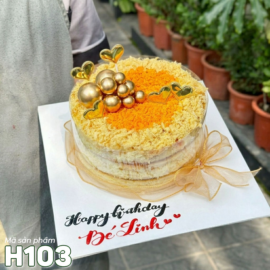 Bánh sinh nhật bông lan trứng muối H103