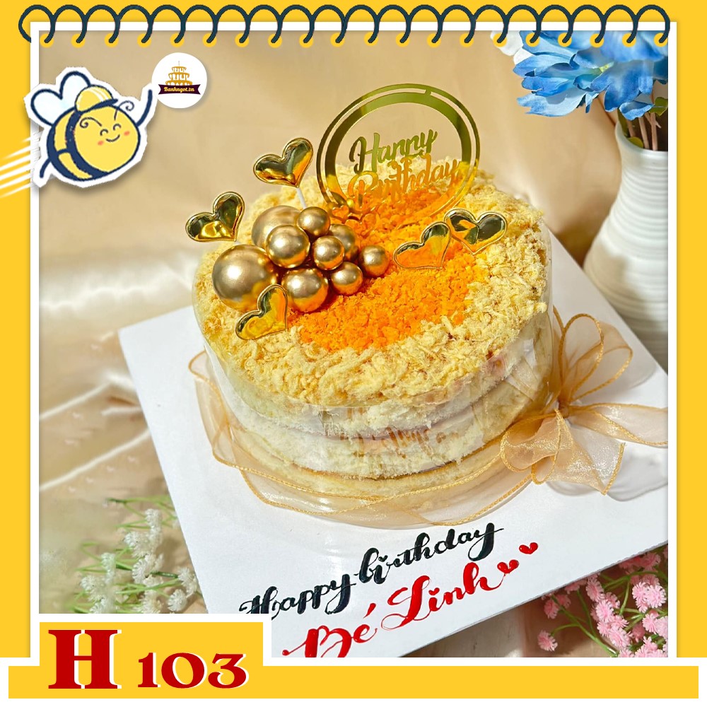 Bánh sinh nhật bông lan trứng muối H103