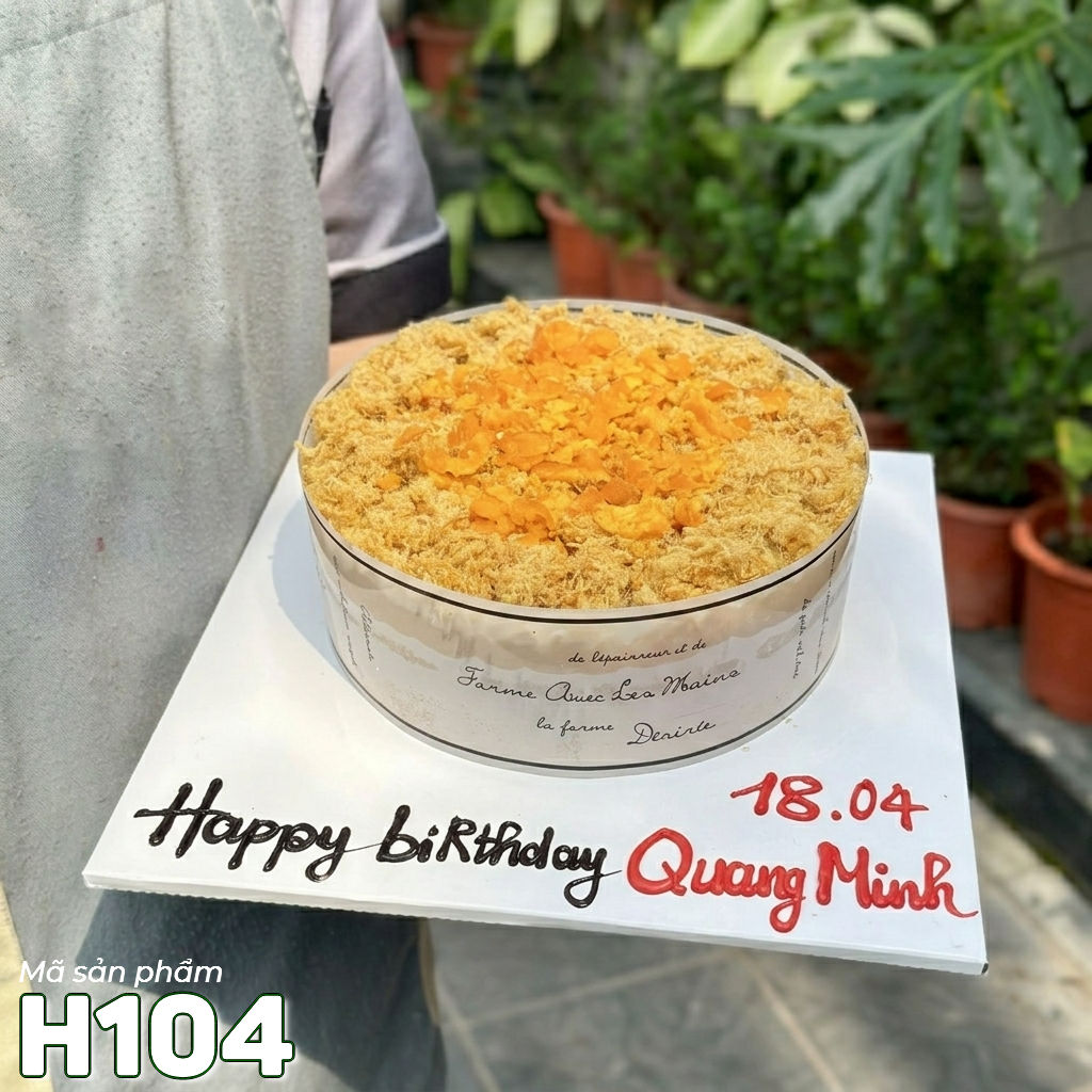 Bánh sinh nhật bông lan trứng muối H104