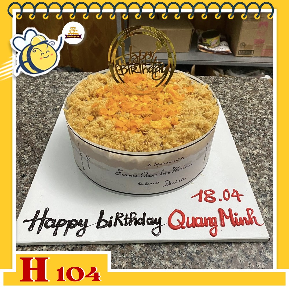 Bánh sinh nhật bông lan trứng muối H104