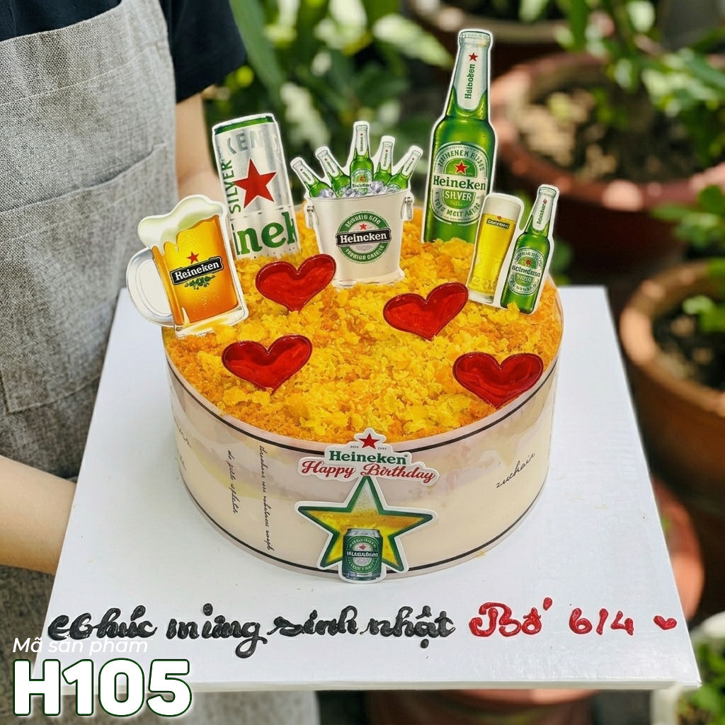 Bánh sinh nhật bông lan trứng muối H105