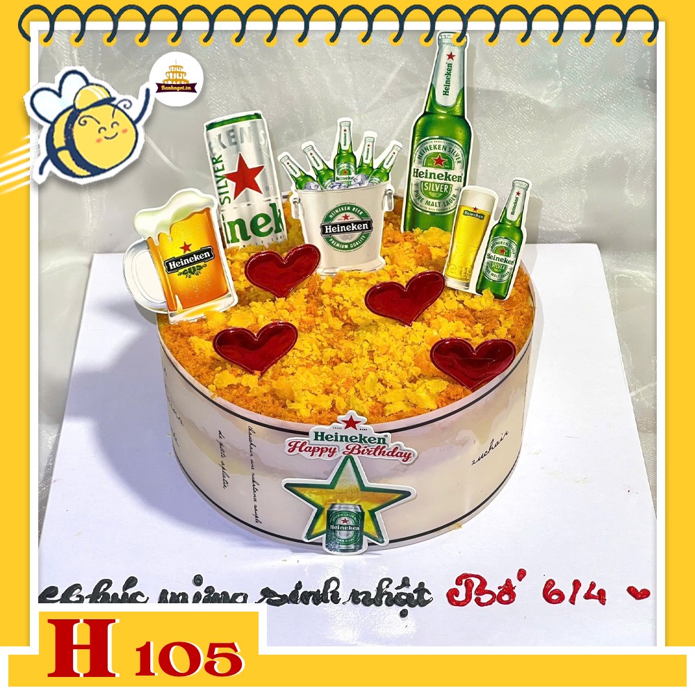 Bánh sinh nhật bông lan trứng muối H105