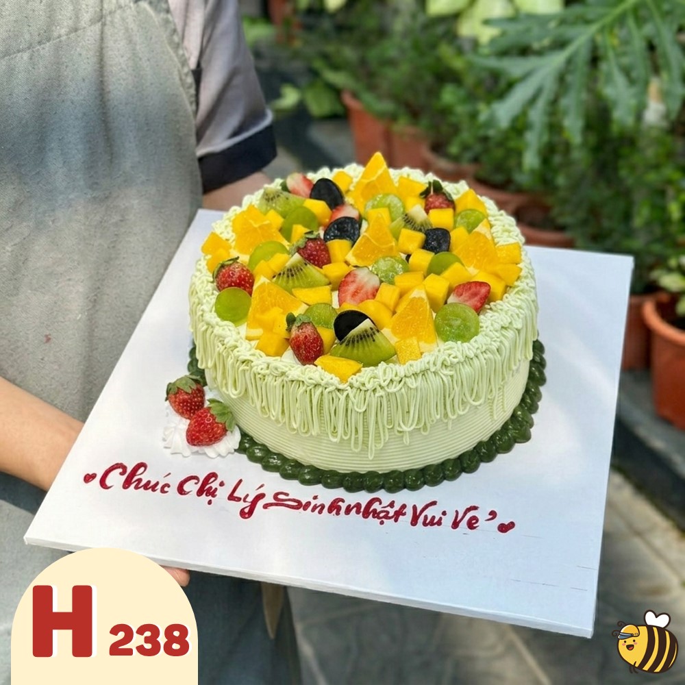Bánh kem sinh nhật H238 trái cây tươi rực rỡ sắc màu