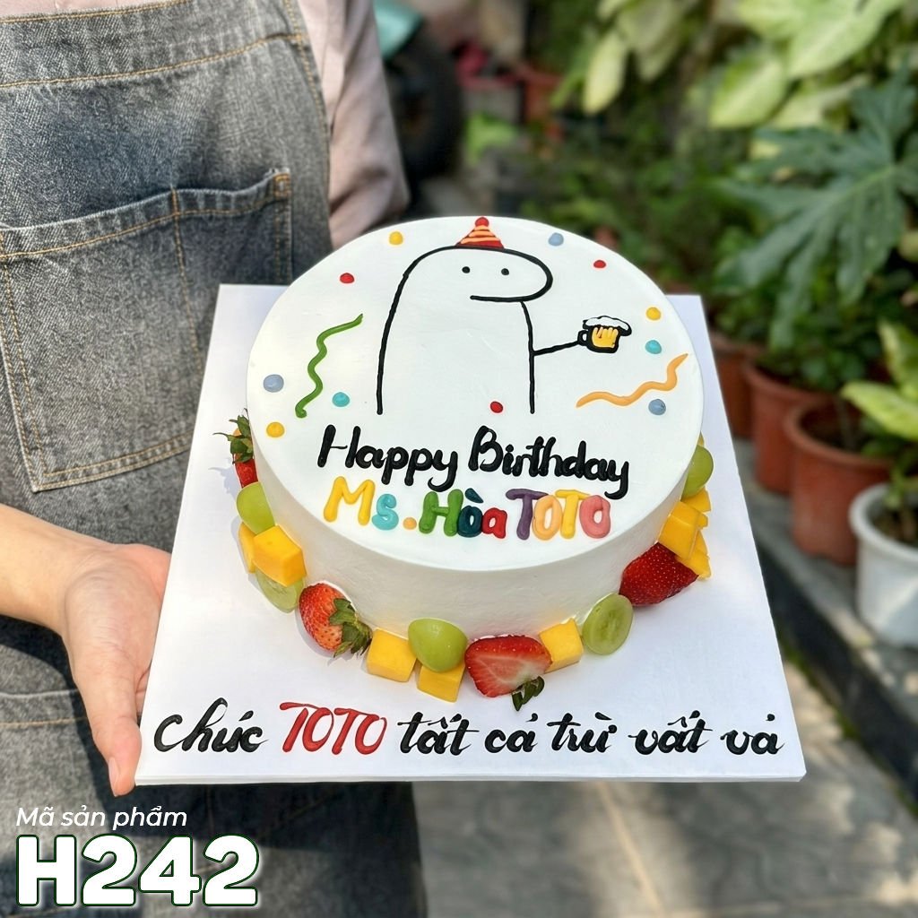Bánh kem sinh nhật H242 nhân vật meme troll vui nhộn