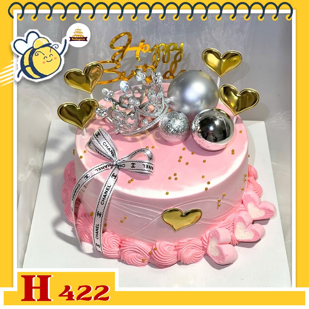 Bánh kem sinh nhật H422 vương miện cho công chúa nhỏ đáng yêu