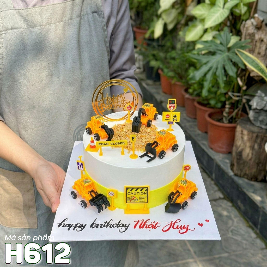 Bánh kem H612 công trình xây dựng cực ngầu cho bé trai