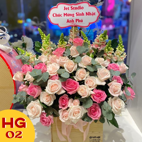 Giỏ hoa sinh nhật khai trương HG02