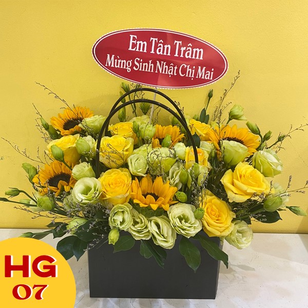 Giỏ hoa sinh nhật khai trương HG07