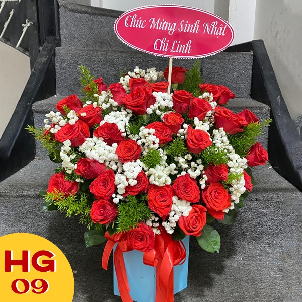 Giỏ hoa sinh nhật khai trương HG09