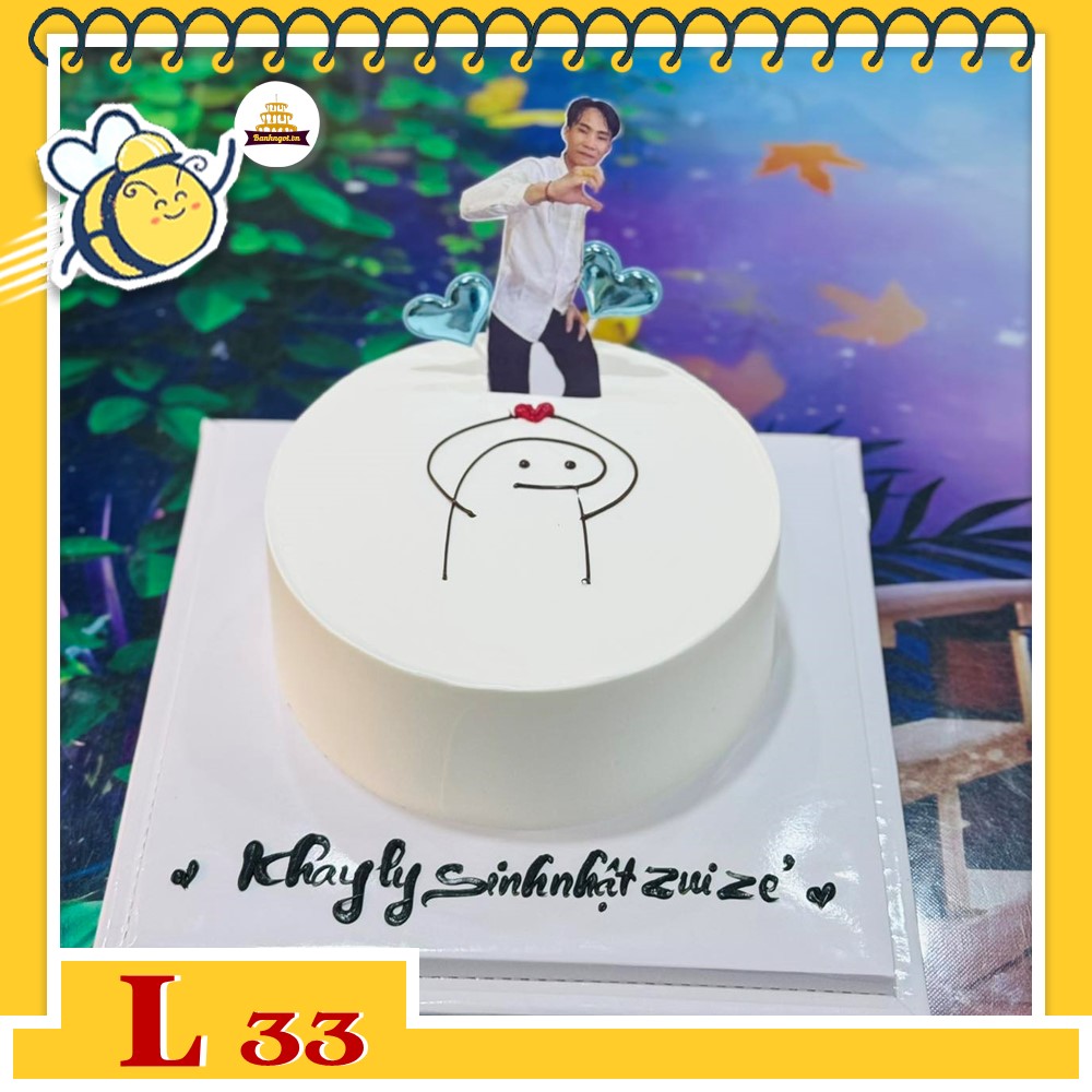 Bánh kem đẹp L33 hài hước kèm in ảnh độc lạ tặng bạn thân