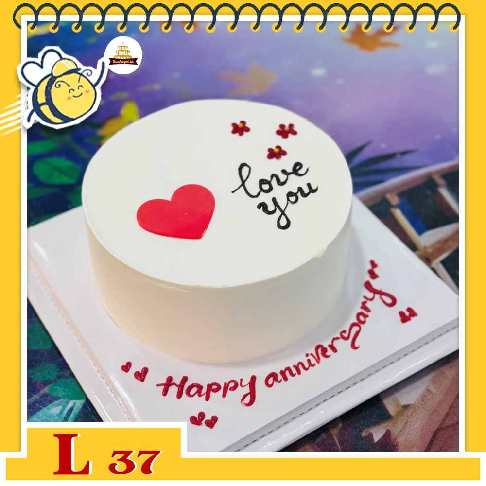 Bánh kem đẹp L37 kỷ niệm ngày cưới ngày yêu nhau