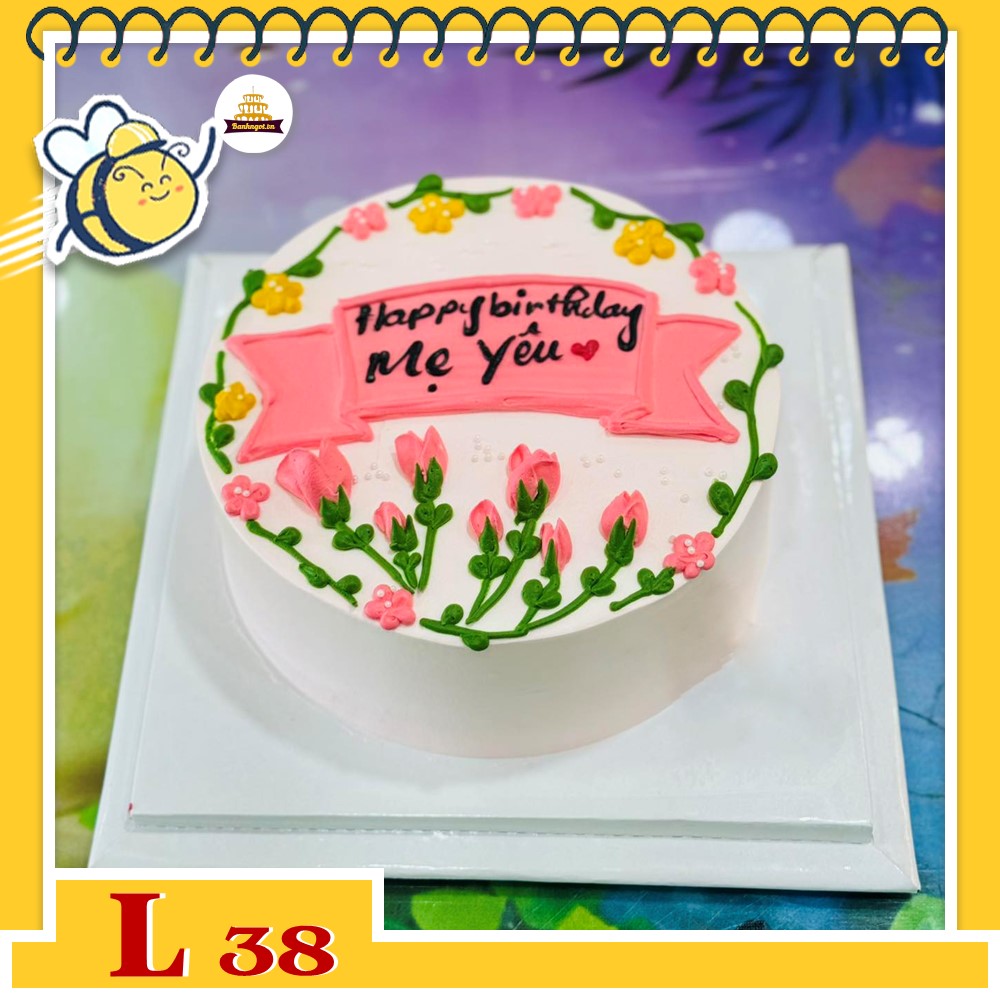 Bánh kem đẹp L38 vườn hoa tặng mẹ ý nghĩa mà đẹp mắt