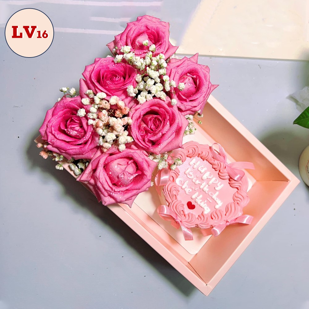 [Chỉ ship HCM] Set hoa bánh kem LV16