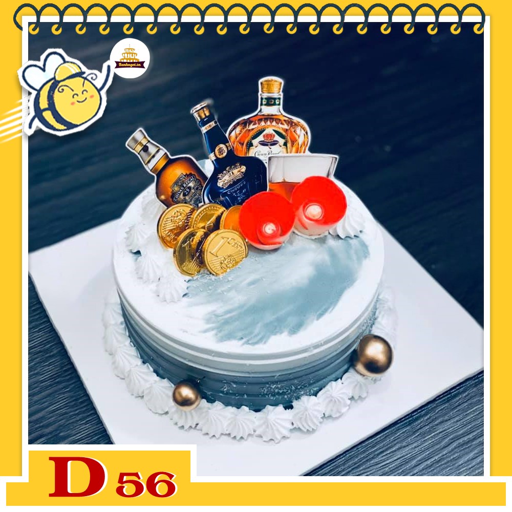 Mẫu bánh kem đẹp D56 tông màu trầm tính sang trọng