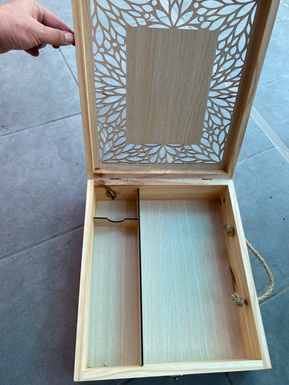 [Xả kho - Giá thanh lý] Hộp gỗ thông đựng quà tết sang trọng KT 210x355x100 mm