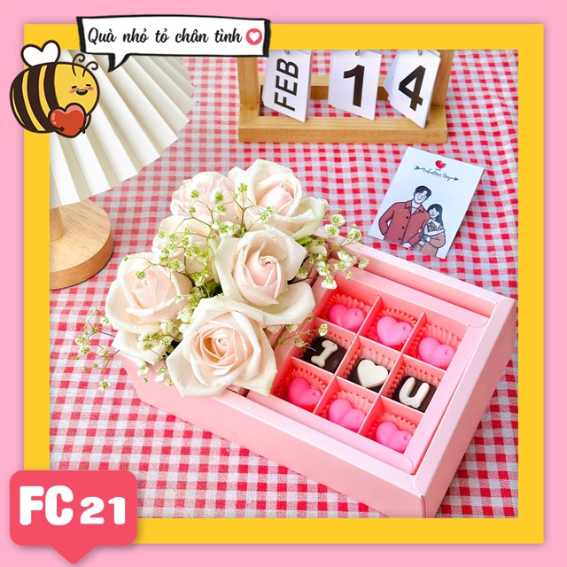 Set socola và hoa tươi FC21 valentine