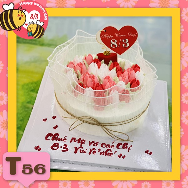 Bánh kem 8 tháng 3 T56 quà tặng quốc tế phụ nữ 8/3