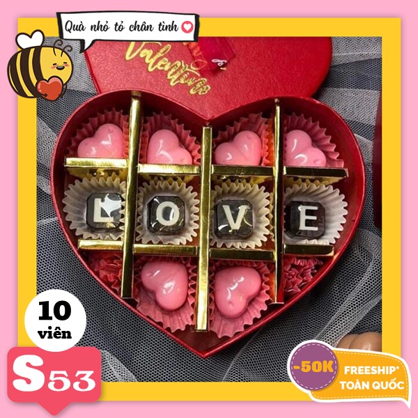 Hộp socola valentine S53 10 viên - Chocolate chất lượng giao tận nhà