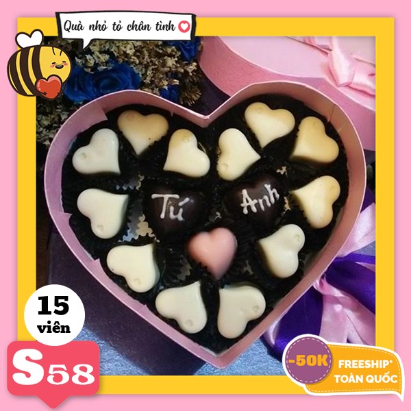 Hộp socola valentine S58 15 viên - Chocolate chất lượng giao tận nhà