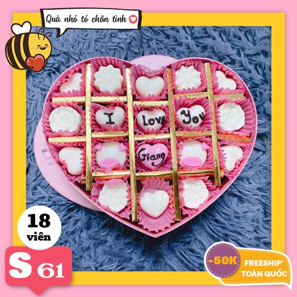 Hộp socola valentine S61 18 viên - Chocolate chất lượng giao tận nhà