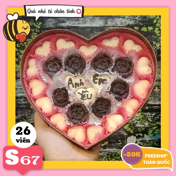 Hộp socola valentine S67 26 viên - Chocolate chất lượng giao tận nhà